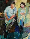 Maurice Henderson, A Drop in the Blue, 1990, oil on canvas