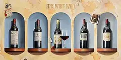 Peter Kotka, Fine Wine Wall, oil on board