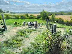 Henry McGrane, Heading Home, oil on board