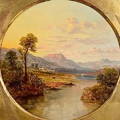 William McEvoy, River Landscape, oil on board