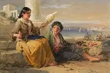 Francis William Topham, Spinning Yarn, watercolour on paper