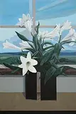 Trevor Geoghegan, The Lillies, 1979, oil on canvas laid on board