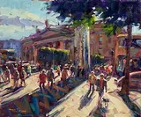 Norman Teeling, Trinity College, Dublin, oil on board