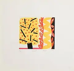Orchard by William Crozier, 1998, lithograph - number 20 from an edition of 30, sold Sep 2025