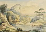 Gaspare Gabrielli, Narcissus and the Lake, 1824, watercolour and pencil