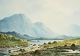 Douglas Alexander, Near Ballinahinch, Connemara, watercolour on paper