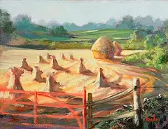 Ken Hamilton, Late Afternoon, Haystacks, 1990, oil on canvas