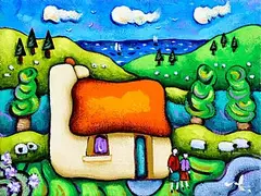 Annie Robinson, The Peaceful Life, acrylic on canvas