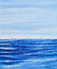 Liz Johnson, Blue Blazes, 2003, acrylic on canvas
