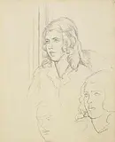 Mainie Jellett, Head of a Girl, pencil drawing
