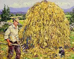 James S. Brohan, Harvest Time, oil on canvas board