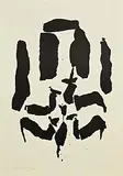 The Táin - Deer Among Dolmens by Louis le Brocquy, 1969, lithograph - number 61 from an edition of 70, sold Jul 2025