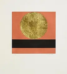 Patrick Scott, From Meditations, 2008, carborundum and gold leaf - number 44 from an edition of 100