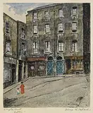 Flora Mitchell, Crampton Court, Dublin, watercolour on paper