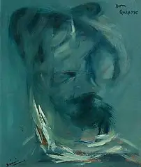 Daniel O'Neill, Don Quixote (Self Portrait), oil on board