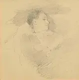 John Butler Yeats, Lady Reading, pencil on paper