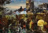 Kenneth Webb, Macroom Castle, Co. Cork, oil on board