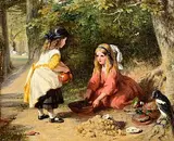 George Bernard O'Neill, Young Cooks, oil on canvas