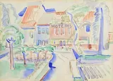 Fr. Jack P. Hanlon, Village, South of France, watercolour on paper