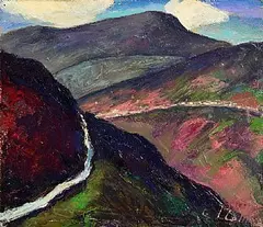 Peter Collis, Mountain Road, Wicklow, oil on board