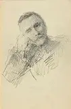 John Butler Yeats, The Gentleman, pencil on paper