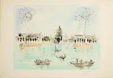Salvador Dali Spanish, Venice, drypoint etching in colour on handmade Arches velum - artist's proof