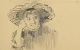 John Butler Yeats, Portrait of a Lady, pencil on paper