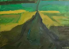 Alice Hanratty, Coming Home, Achill Island, oil on fabriano paper