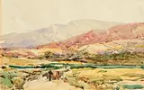 James Humbert Craig, Herding them Home, watercolour on paper