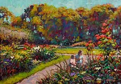St. Stephen's Green, Dublin by Norman Teeling, oil on board, sold Jul 2025
