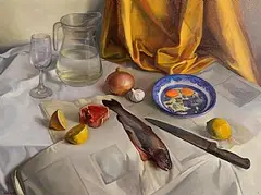 Oisin Roche, Still Life with Jug of Water, oil on canvas