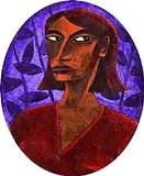 Graham Knuttel, Rachel Strong, acrylic on papier mache