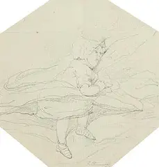 George Chinnery, A Sleeping Child, pencil on paper