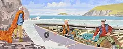A Coastal Chat by Slea Head, Co. Kerry by John Francis Skelton, oil on canvas board, sold Jul 2025