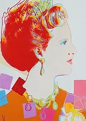 Andy Warhol American, Reina Margrethe, vintage print - from a limited edition of 1000