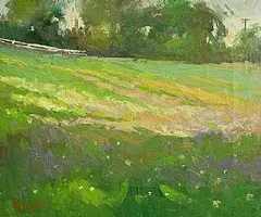 Summer Meadow by Paul Kelly, 1990, oil on canvas, sold Jul 2025