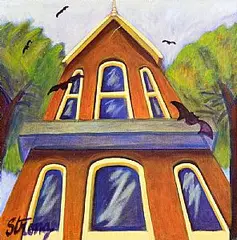 Rachel Strong, Artist's House, acrylic on canvas