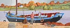 Market, Kinvara, Co. Galway by John Francis Skelton, oil on canvas board, sold Jul 2025