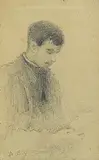 John Butler Yeats, William Butler Yeats, pencil on paper