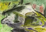 Norah McGuinness, River Dan, mixed media on paper