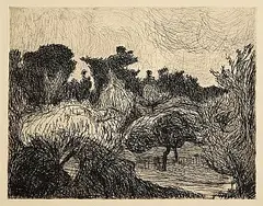 Roderic O'Conor, The Orchard, etching and drypoint