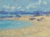 Desmond Carrick, Duach, Inishbofin, oil on canvas board