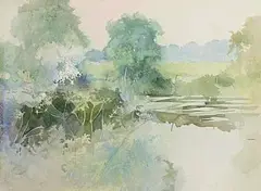 Reflections by Terence P. Flanagan, watercolour on paper, sold Jun 2025