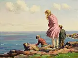 Charles McAuley, Breezy Day, oil on canvas board