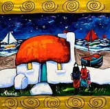 Annie Robinson, Stars Shine on Celtic Dreams, acrylic on canvas