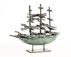 John Behan, Mayo Famine Ship, unique bronze