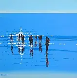 John Morris, Afternoon Light, oil on board