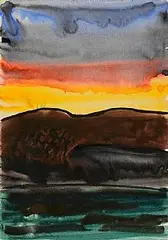 Wicklow Early Morning by Seán McSweeney, watercolour on paper, sold Jun 2025