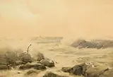 Helen O'Hara, Rough Seas, watercolour on paper