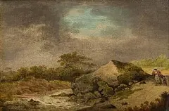 George Morland, The Approaching Storm, oil on canvas